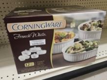 New Corningware French White 12pc Set