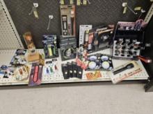 Shelf Lot of NEW Assorted Flashlights/ Accessories