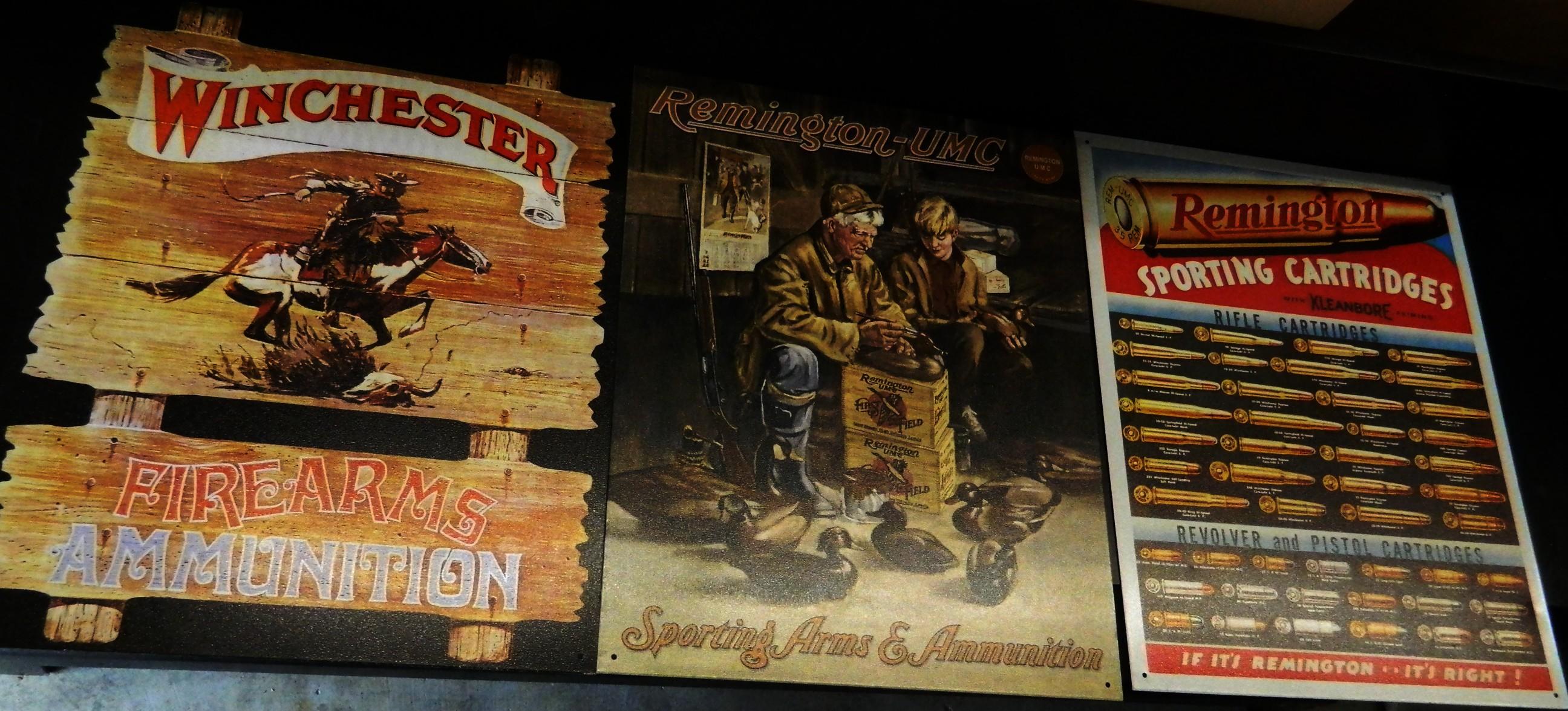 Metal Ammo Tin Advertisements (3 Total)