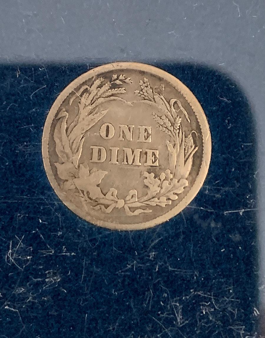 1892  Barber dime