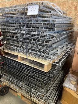 Metal shelving for pallet racking