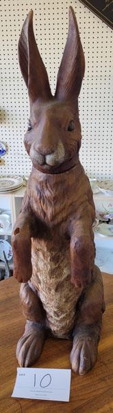 Large plastic brown rabbit 37" tall