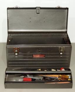 Craftsman Metal Tool Box  With Tools