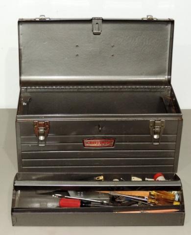 Craftsman Metal Tool Box  With Tools