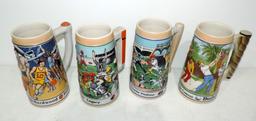 Lot Of 7 Budweiser Mugs