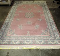 Vintage Oriental Pattern Machine Made Rug