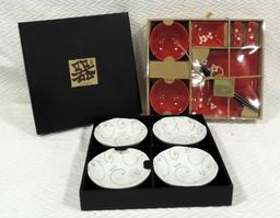 New In Boxes Japanese Rice Bowl Set & Cherry Blossom Dinner Set