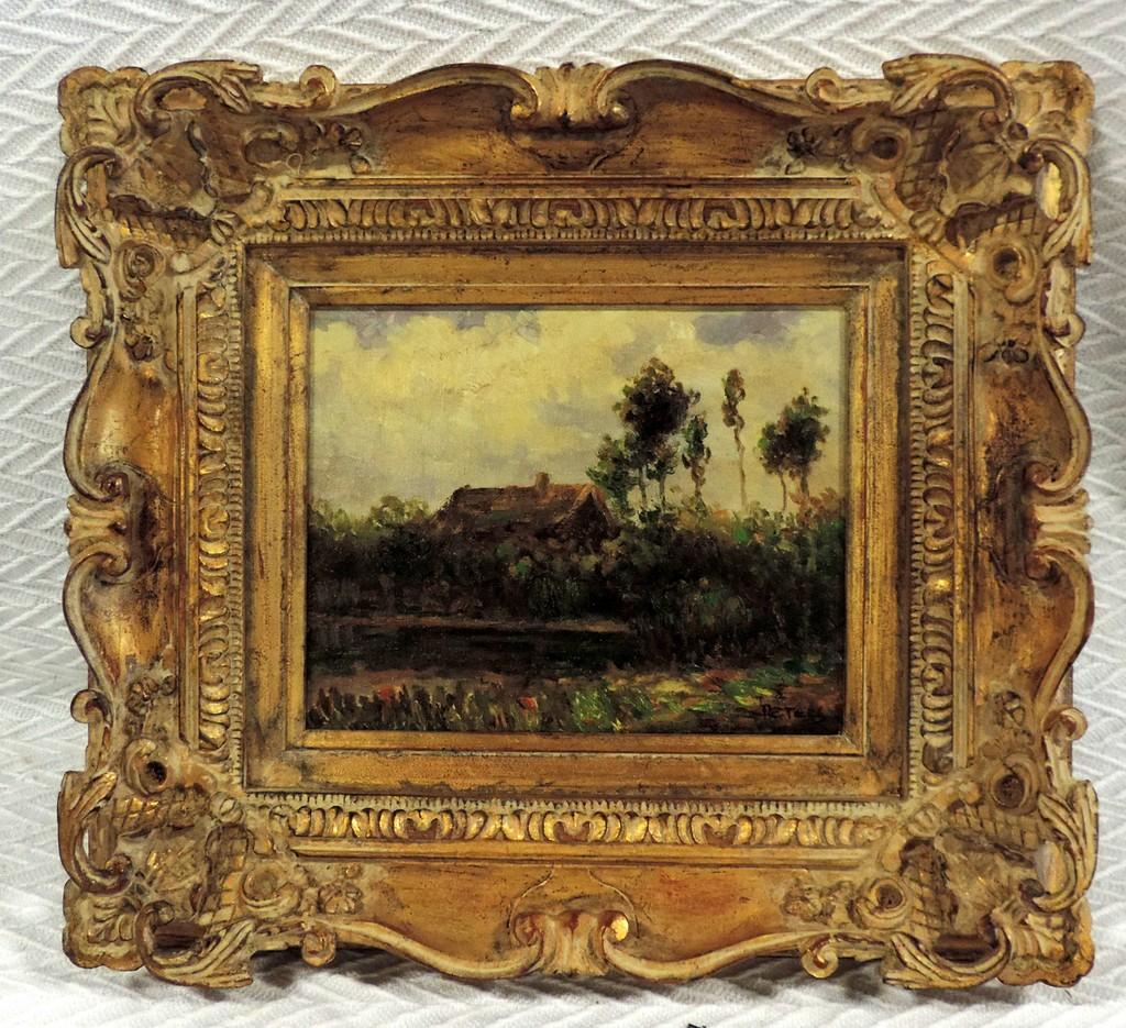 Signed Impressionist Oil On Canvas Landscape