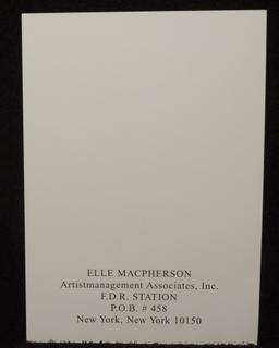 Autographed 5.75x8.25 Photo of Elle Macpherson