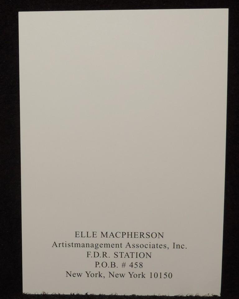 Autographed 5.75x8.25 Photo of Elle Macpherson
