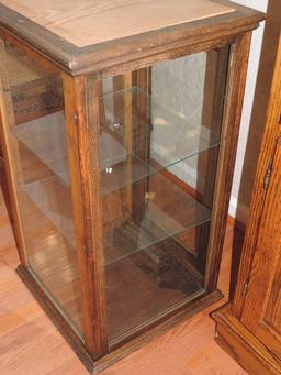 Antique Oak Country Store Display Case