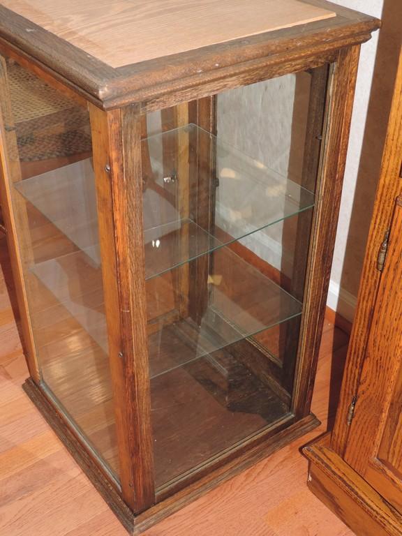 Antique Oak Country Store Display Case