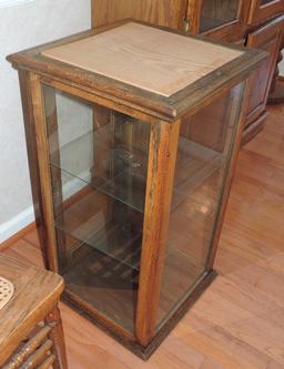 Antique Oak Country Store Display Case