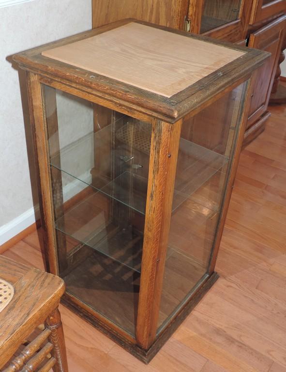 Antique Oak Country Store Display Case