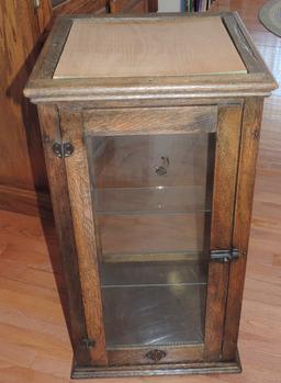 Antique Oak Country Store Display Case