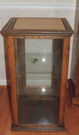 Antique Oak Country Store Display Case
