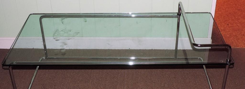 Chrome and Glass Multi Level Table