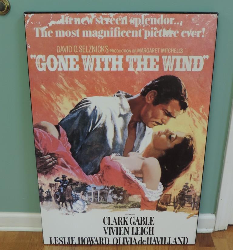 Gone with The Wind Poster on Board
