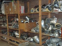 Large Lot of  Sheet Metal Duck Fittings