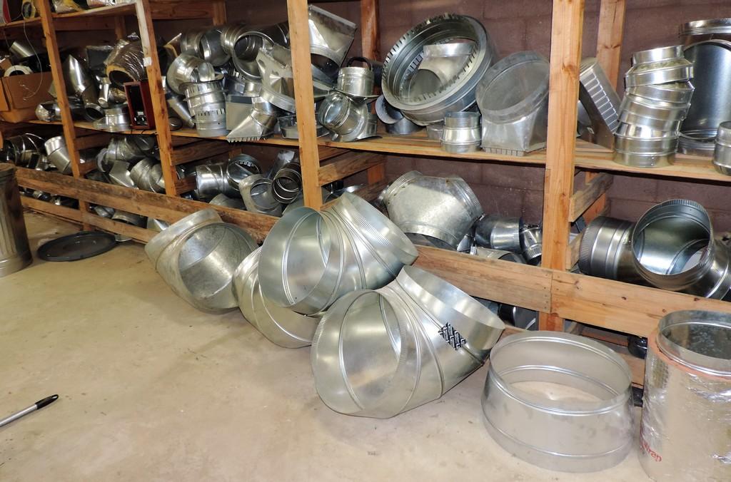 Large Lot of  Sheet Metal Duck Fittings