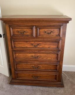 Five-Piece Pecan Link Taylor Bedroom Suite