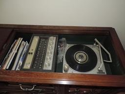 Magnavox 1970's Record Player And Cabinet