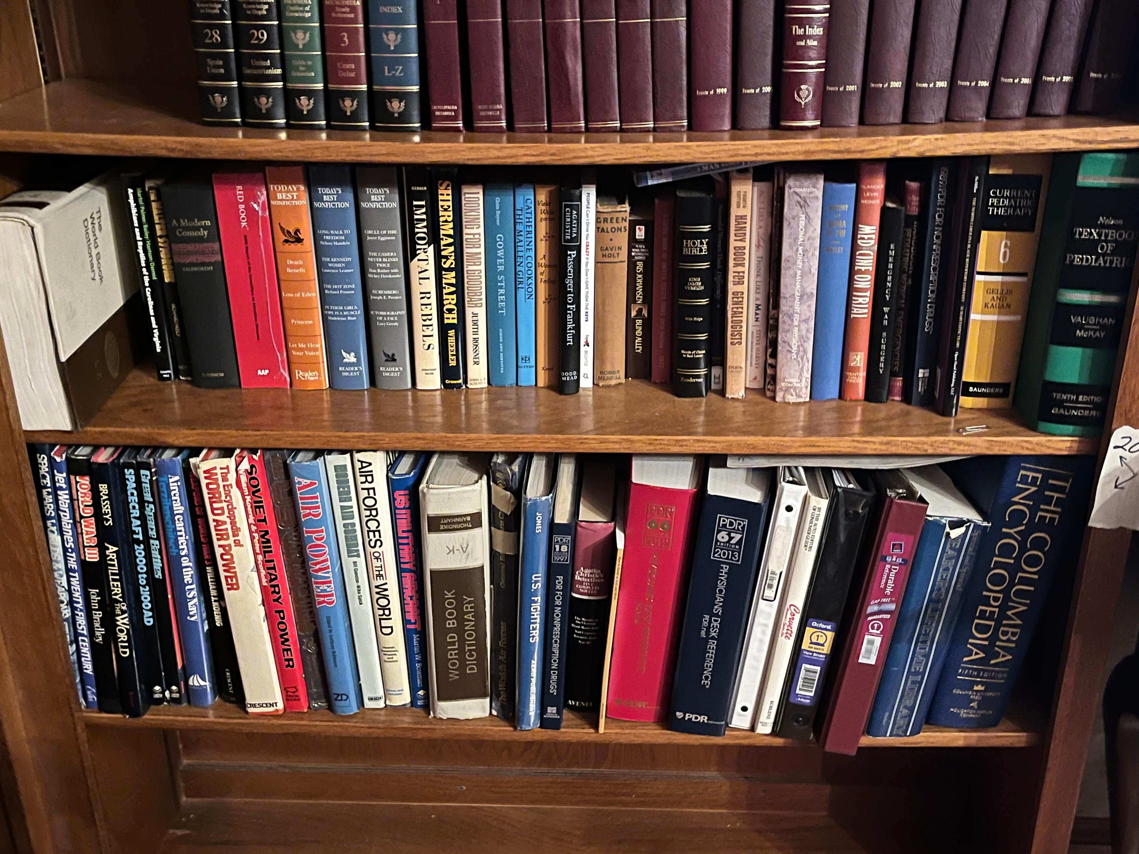 2 Shelves Of Assorted Books
