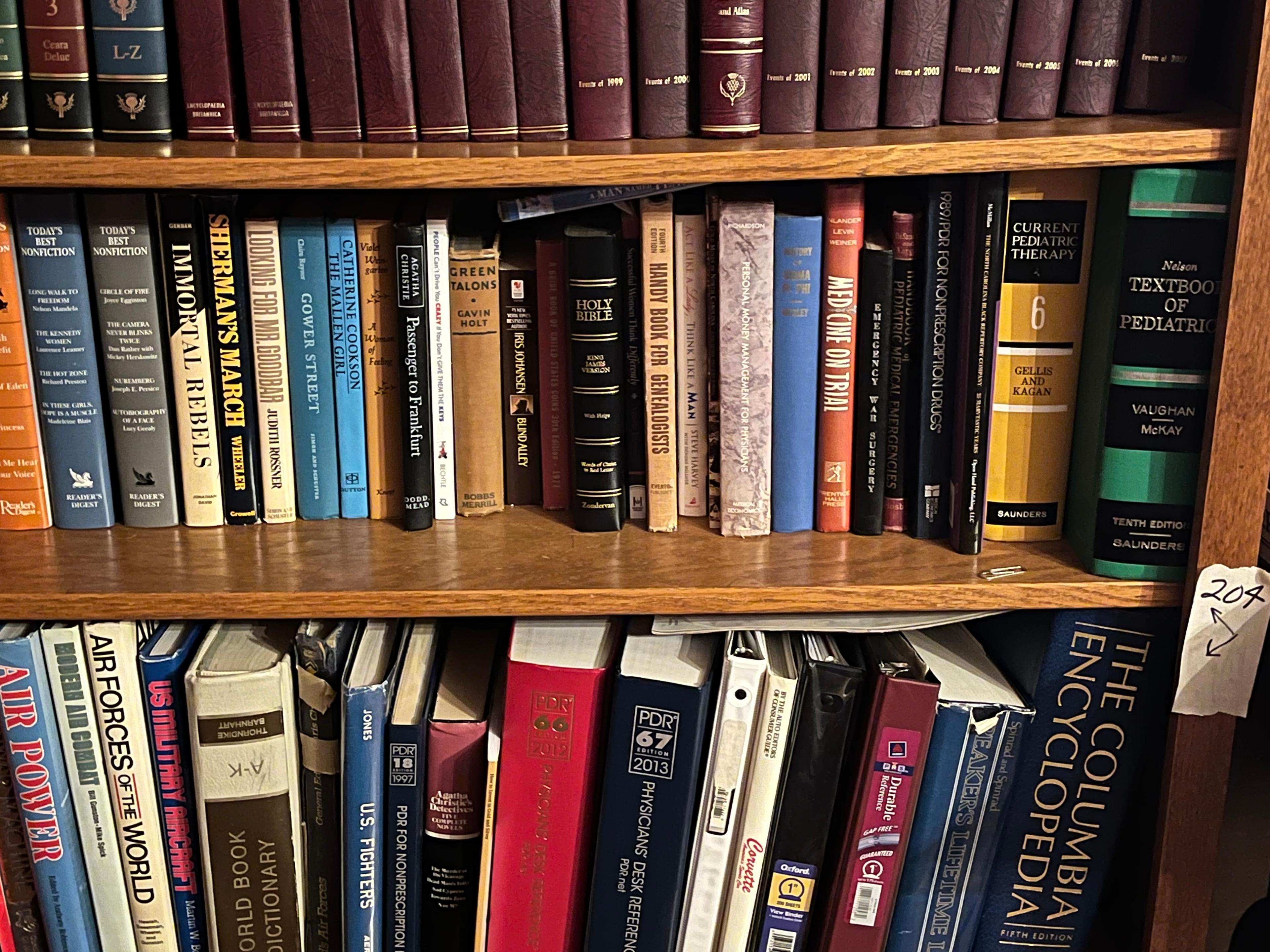 2 Shelves Of Assorted Books