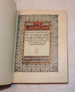 Signed Elbert Hubbard of Roycrofters Book "The Law Of Love"