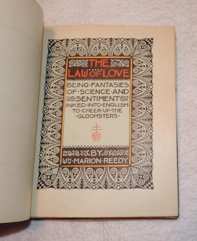 Signed Elbert Hubbard of Roycrofters Book "The Law Of Love"