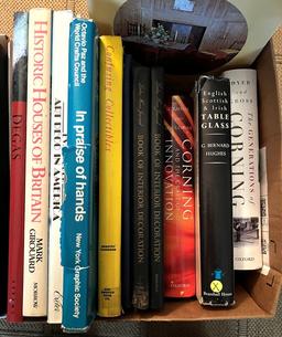 3 Box Lots Tabletop And Reference Books