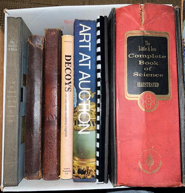 3 Box Lots Tabletop And Reference Books