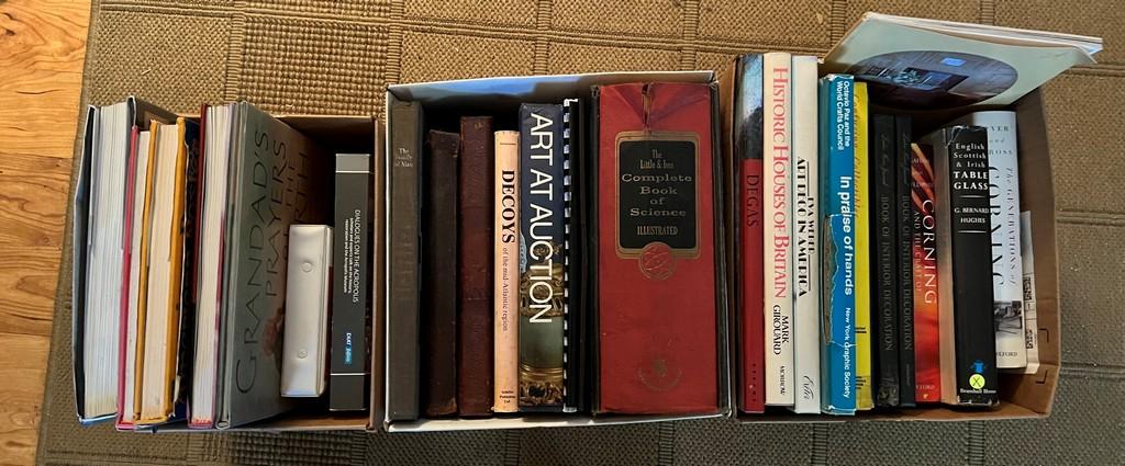 3 Box Lots Tabletop And Reference Books