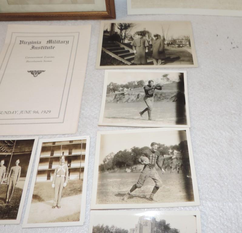 Original VMI Photographs, 1929 Commencement Program & More