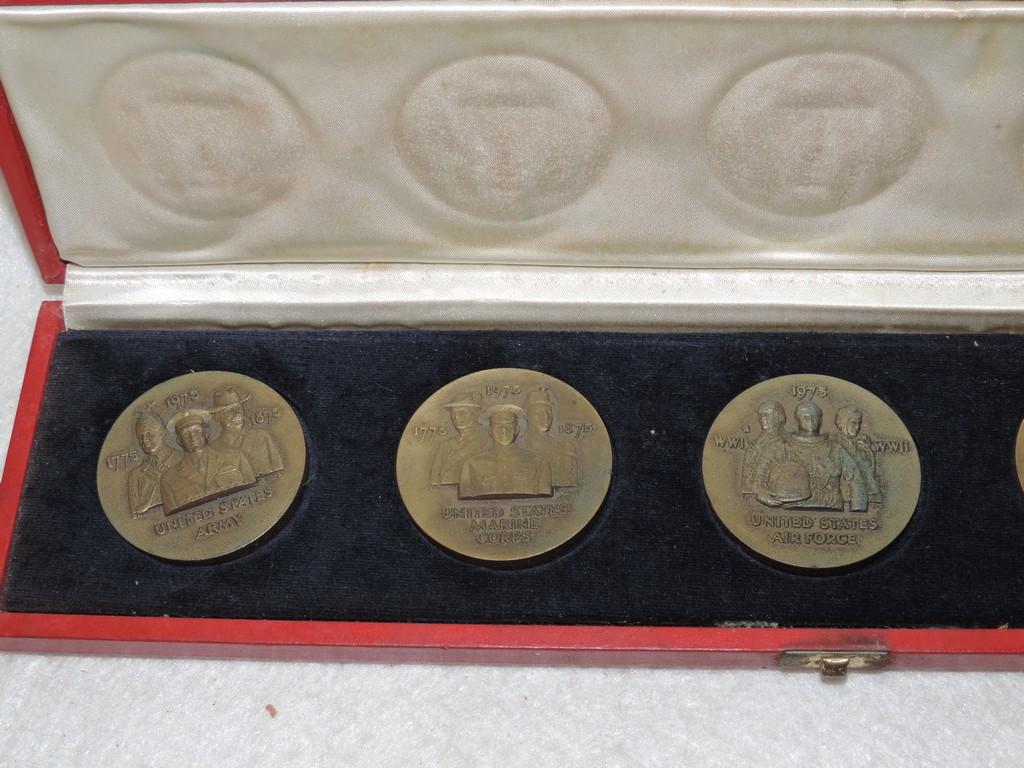 Defenders Of American Freedom 5 Bronze Medal Set Branches Of The Military