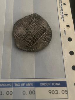 Original Shipwreck Coin from The Nuestra Senora De Atocha with Certificate