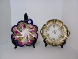 Lot of Two Highly Decorated Porcelain Pieces