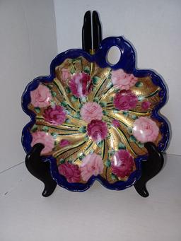 Lot of Two Highly Decorated Porcelain Pieces
