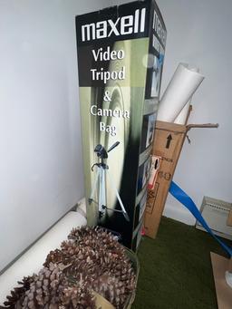 Maxell Video Tripod and Wallpapering Supplies
