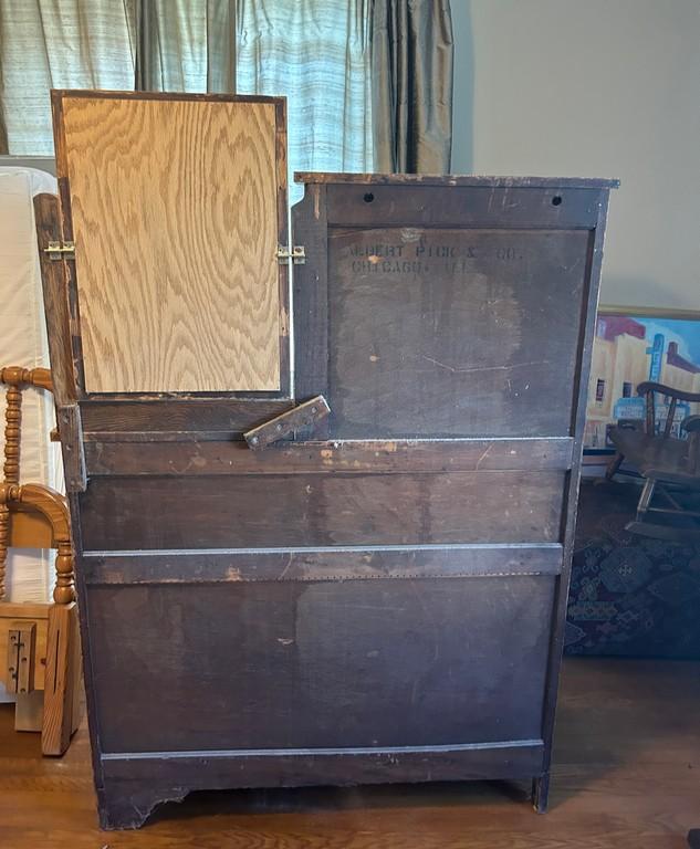 Vintage Chifferobe Wardrobe with Mirror and Drawers.