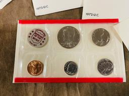(5) 1972 Uncirculated US Mint Sets In White Envelopes