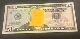 Series 2017 a $50 Star Note