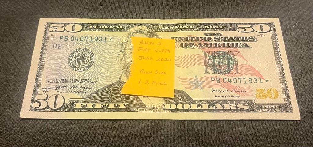 Series 2017 a $50 Star Note