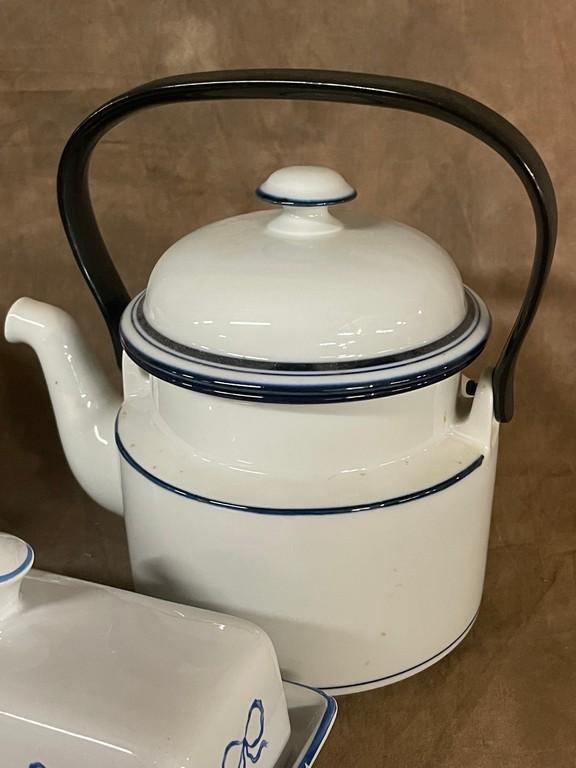 ZRike Ruban Blue Kitchenware And Dansk Bistro Teapot