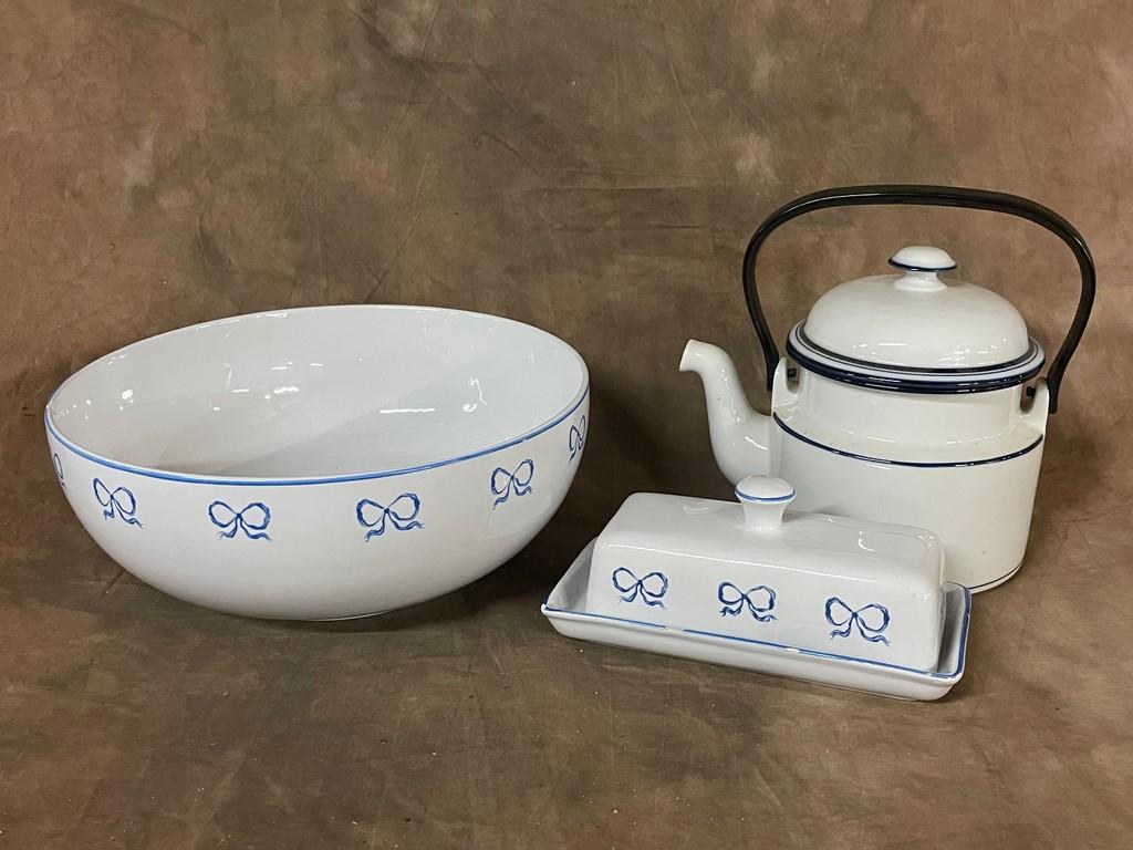 ZRike Ruban Blue Kitchenware And Dansk Bistro Teapot