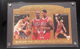 1995-96 First 70 Game Chicago Bulls Plaque Cards