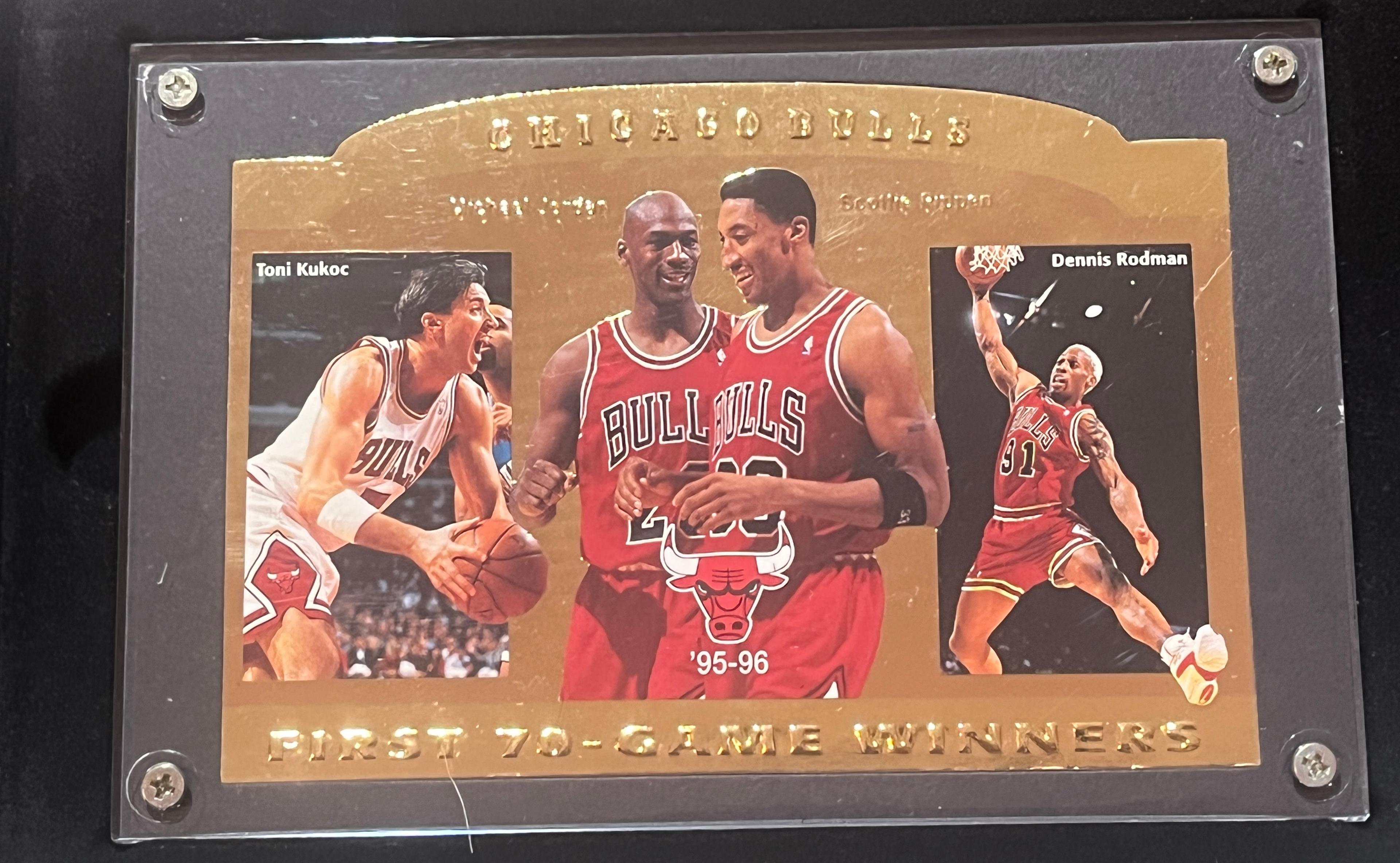 1995-96 First 70 Game Chicago Bulls Plaque Cards