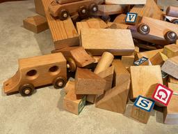 Wood Play Blocks In Ninja Turtle Bag