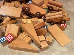 Wood Play Blocks In Ninja Turtle Bag