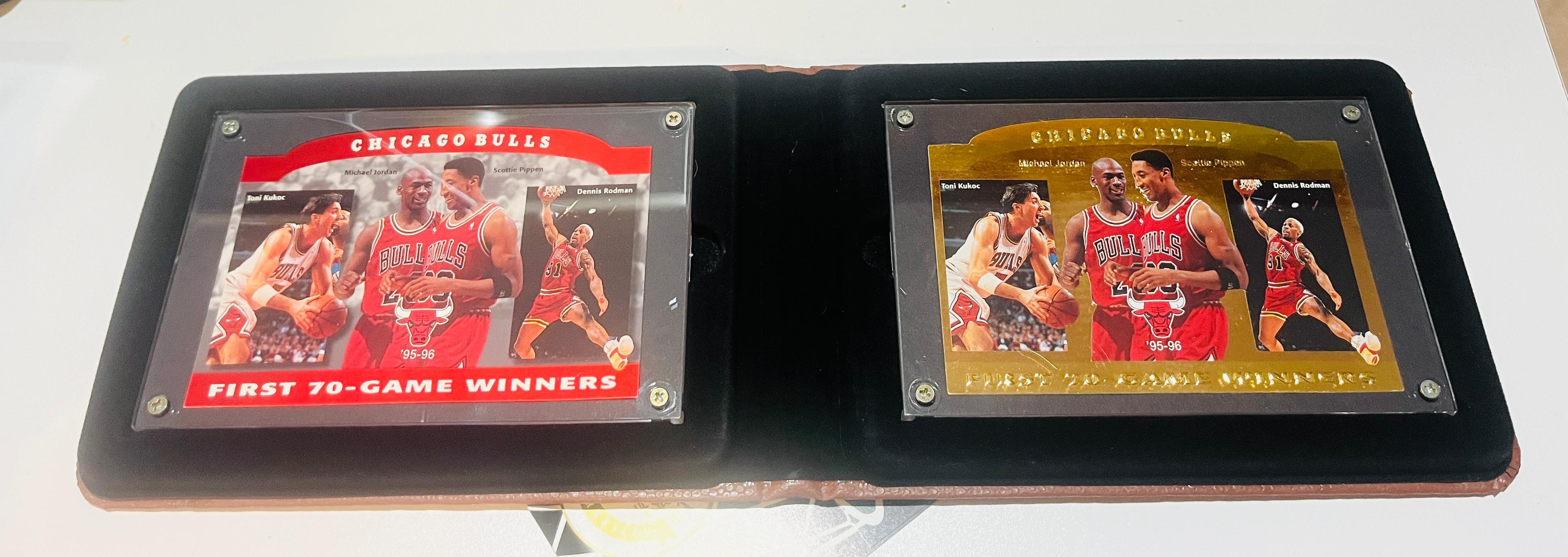 1995-96 First 70 Game Chicago Bulls Plaque Cards